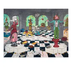 Jane Hammond, Part Time in the Library, 2000, oil on canvas