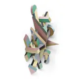 John Okulick, Metallic Skyline, 1984, acrylic on wood