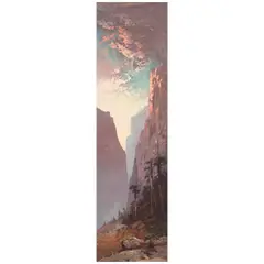 Julian Rix, Canyon Below Mount Lyell, oil on canvas laid to board