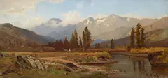 William Keith, Valley in the Sierras, oil on canvas