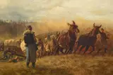 Johannes Adam Simon Oertel, The Militia, oil on canvas