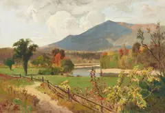 William Keith, Study for White Mountains and Conway Meadows, New Hampshire, oil on canvas