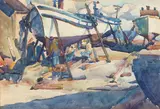Armin Carl Hansen, Boatyard, Monterey