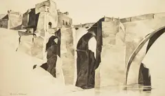 Francis McComas, The Bridge, charcoal and pencil on paper