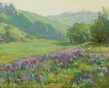 Benjamin Brown, The Lupine Patch, oil on canvas