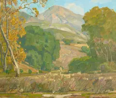Midsummer by William Wendt, oil on canvas, offered Aug 2024