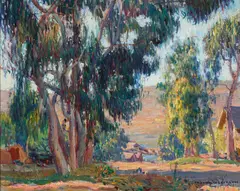 Joseph Kleitsch, First Street (now Glenneyre) at Legion Street, circa 1924, oil on canvas