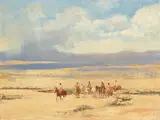 Oscar E. Berninghaus, The Hunting Party, oil on board