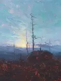 Sydney Laurence, Cabin at Dusk, oil on board