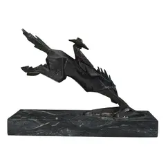 Diggin' In by Ed Mell, bronze with greenish brown patina, sold Aug 2024