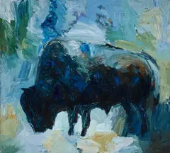 Theodore Waddell, Buffalo #1, oil on canvas