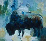 Theodore Waddell, Buffalo #1, oil on canvas