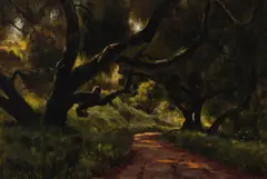 Ludmilla Welch, California Oaks, oil on canvas