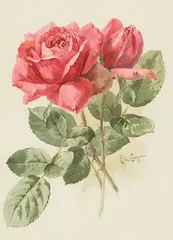 Roses by Paul de Longpré, watercolor on paper, sold Apr 2024