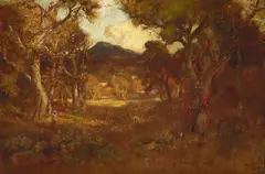 Clearing with Mt. Tamalpais Beyond by William Keith, oil on canvas, sold Apr 2024