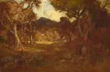 William Keith, Clearing with Mt. Tamalpais Beyond, oil on canvas