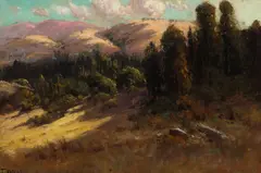 Thaddeus Welch, Marin Hills, circa 1907, oil on canvas