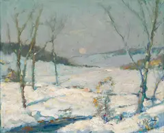 William Frederic Ritschel, Moon Glow, oil on panel
