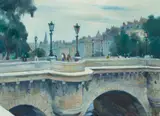 Emil Kosa Jr., Pont Neuf #3, oil on canvas