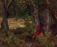 Emma Lampert Cooper, The Woods, North Conway (New Hampshire), circa 1916, oil on board