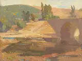 Franz Bischoff, Along the Arroyo, oil on canvas