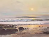 Robert William Wood, Coastal Shoreline, oil on canvas