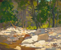 Sam Hyde Harris, Verdugo Woodlands, oil on board