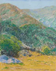 William Alexander Griffith, Laguna Landscape, pastel on linen