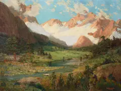 William Lees Judson, The Minarets (Ritter Range, Sierra Nevada Mountains), 1923, oil on canvas