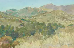 Charles A. Fries, Hills of Jamacha, McGinty Mountain, oil on board