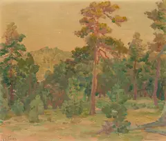 Charles A. Fries, Early Morning in the Laguna Mountains, oil on canvas