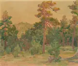 Charles A. Fries, Early Morning in the Laguna Mountains, oil on canvas