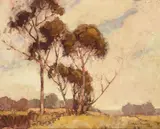 Helen May Safford Smith, Back Country, oil on canvas laid to board