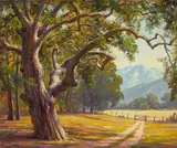 Paul Grimm, Gnarled Oak, oil on canvasboard
