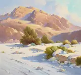 Earl I. Daniels, Desert Wash (at Fish Creek Canyon, Anza Borrego Desert, California), oil on canvas