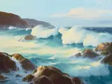 Earl I. Daniels, High Laguna Surf, oil on canvas