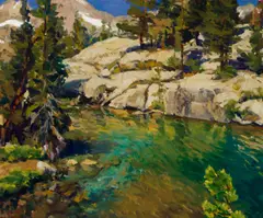 Gregory Hull, Sierra Pool, oil on canvas