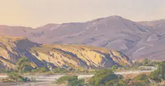 John Budicin, From the Side of the Road (Orange County, California), oil on canvas mounted on panel
