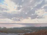 Saim Caglayan, Crystal Cove Storm, oil on canvasboard