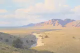 Michael Stack, Manzano's in Late Afternoon Light (New Mexico), oil on canvas