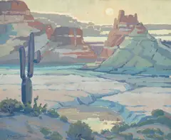H. Arden Edwards, Arizona Desert Landscape, oil on canvas