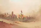 Charles Craig, Indians on Horseback, oil on canvas