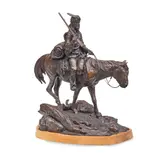 Keith Christie, Mountain Man, bronze with dark brown patina