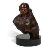 Glenna Goodacre, Study for Shoshone Mother, bronze with brown and gold patinas