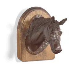 Horse Head by Hank, bronze with brown patina, sold Apr 2024
