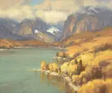 Scott Christensen, Glacier Park Mountain Landscape, oil on canvas