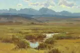 Scott Christensen, Fields of Green, oil on canvas
