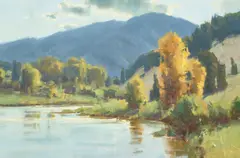Scott Christensen, Glacier Park, Autumn, oil on canvas