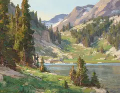 The Beartooth Wilderness by Clyde Aspevig, oil on canvas laid to panel, sold Apr 2024
