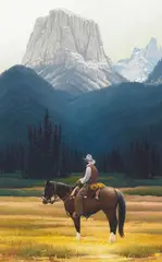 Square Top - Wind River Range by George Dee Smith, oil on panel, sold Apr 2024